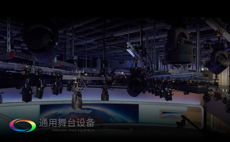 梅州市廣播電視臺演播廳高清升級改造設備項目完工，通用舞臺舞臺阻燃幕布給您一個更絢爛的演播廳呈現(xiàn)